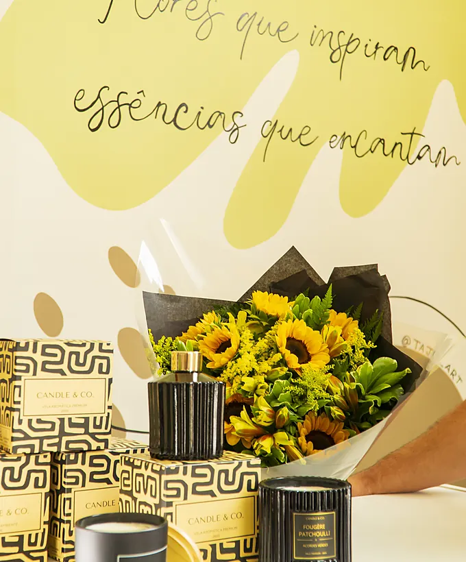 Presente floral para agradecimento